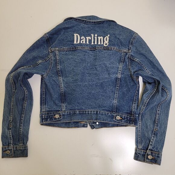 BRANDY MELVILLE x JOHN GALT Darling embroidered denim Jean jacket S SMALL LK NEW - Picture 8 of 8
